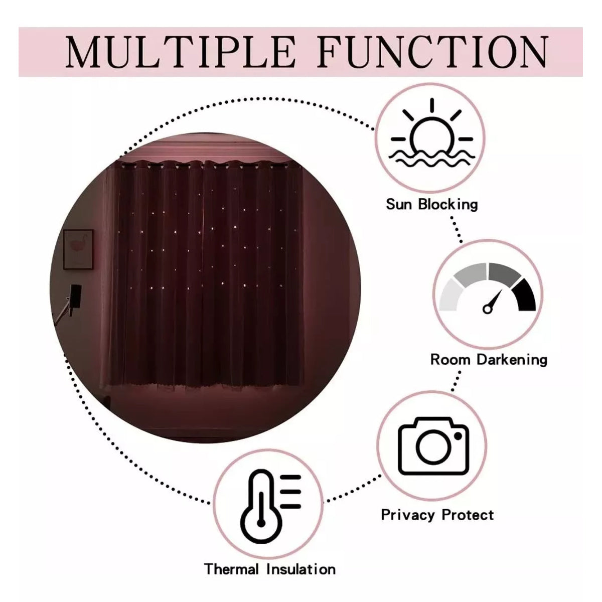 Cortinas opacas Decoraciones para el hogar