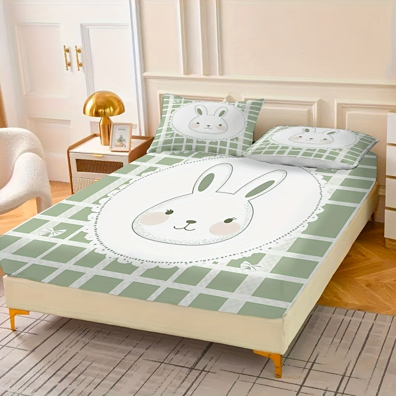 Juego de sábanas ajustables de poliéster de tres piezas