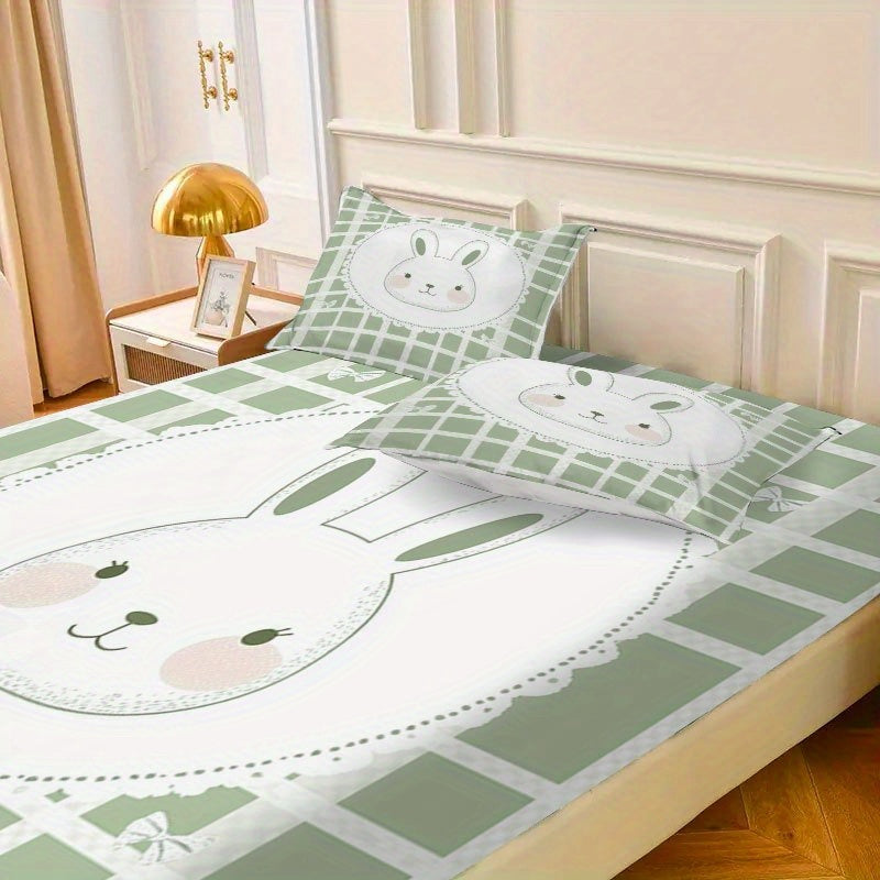 Juego de sábanas ajustables de poliéster de tres piezas