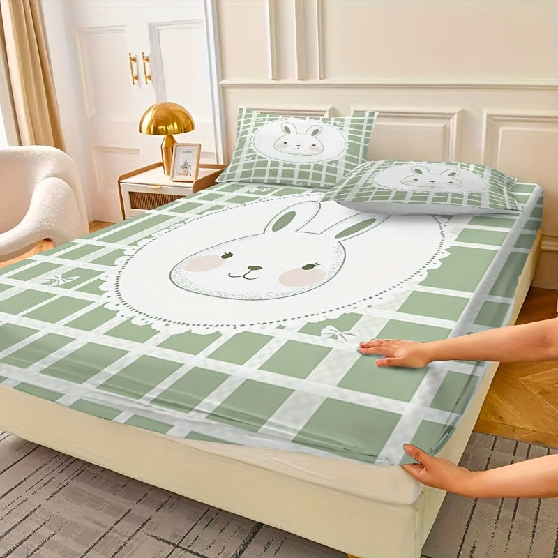 Juego de sábanas ajustables de poliéster de tres piezas