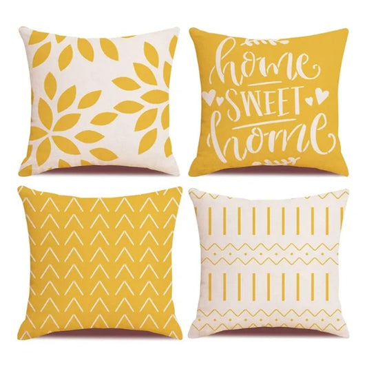 Juego de 4 fundas de cojín decorativas para sofá